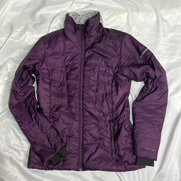 Columbia Omni Heat Jacket Small Purple Thumb Spots, Inner Pockets - Picture 1 of 8